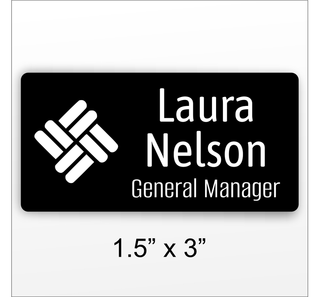 Custom Engraved Employee Name Badges – Two-Tone Acrylic