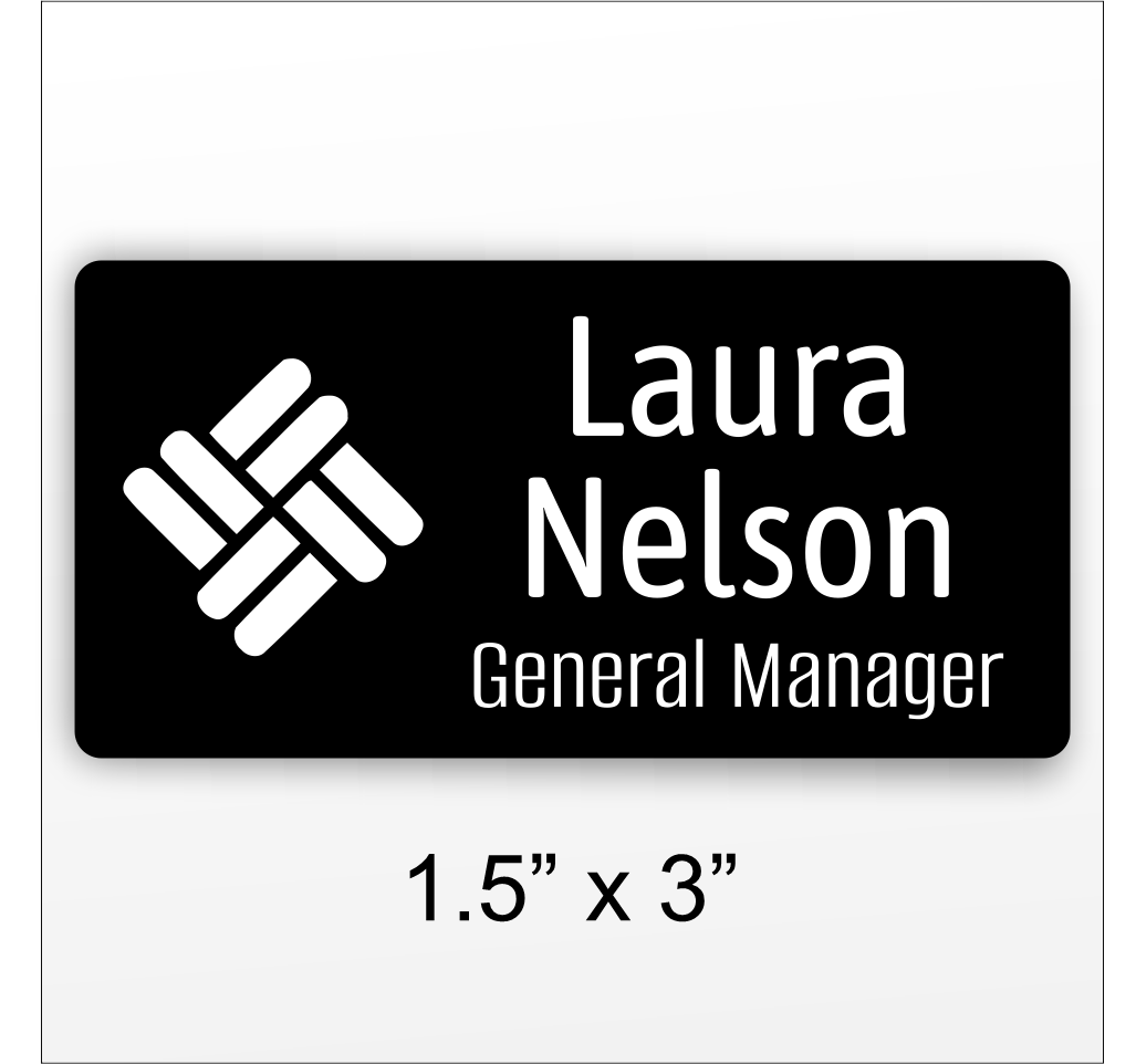 Custom Engraved Name Badges – Two-Tone Acrylic