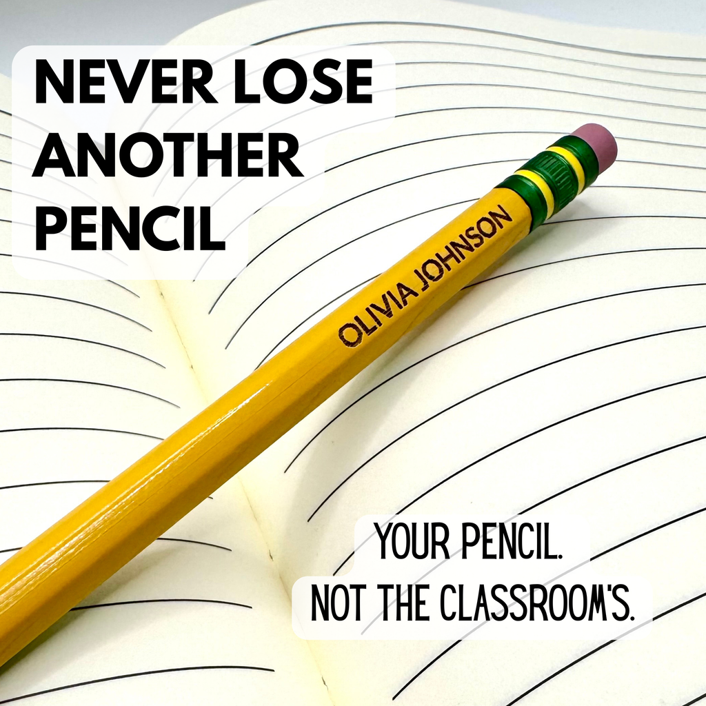 Custom Engraved Ticonderoga® #2 Pencils | Personalized Name Pencils for School, Teachers & Gifts
