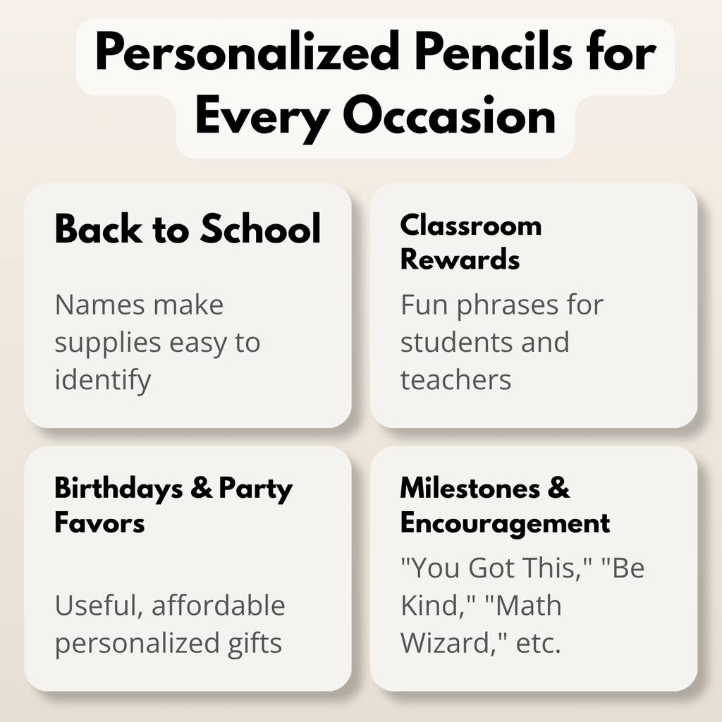 Custom Engraved Ticonderoga® #2 Pencils | Personalized Name Pencils for School, Teachers & Gifts