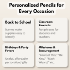 Custom Engraved Ticonderoga® #2 Pencils | Personalized Name Pencils for School, Teachers & Gifts