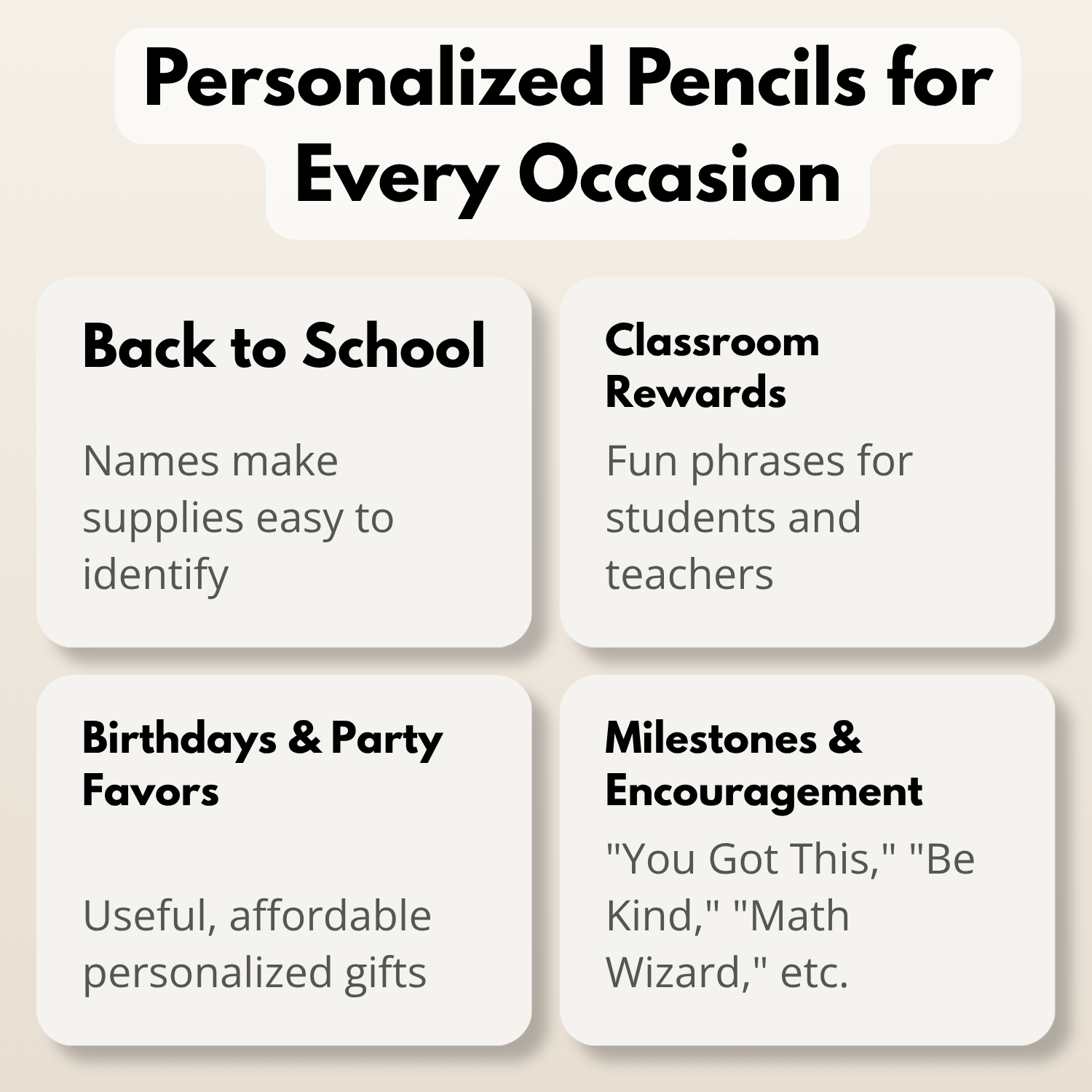 Custom Engraved Ticonderoga® #2 Pencils | Personalized Name Pencils for School, Teachers & Gifts