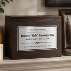Custom Engraved Urn Plates — Name and Dates