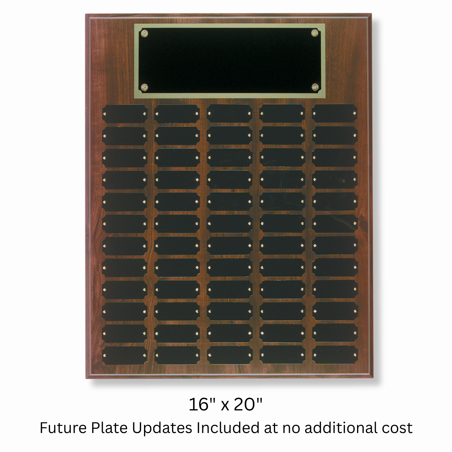 Traditional Perpetual Recognition Plaque | Lifetime Name Plate Updates