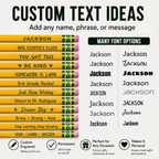 Custom Engraved Ticonderoga® #2 Pencils | Personalized Name Pencils for School, Teachers & Gifts