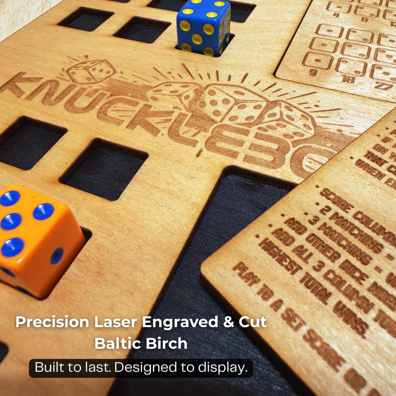 Knucklebones Wooden Dice Game Set – Tabletop Strategy Game
