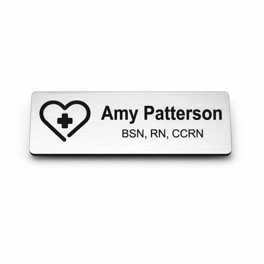 Custom Engraved Name Badges – Two-Tone Acrylic