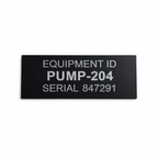 Custom Engraved Anodized Aluminum Equipment Tags