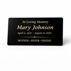 Custom Engraved Urn Plates — Name and Dates