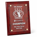 Acrylic plaque for 5th Annual Golf Tournament Champion at Oak View Farms Golf Club