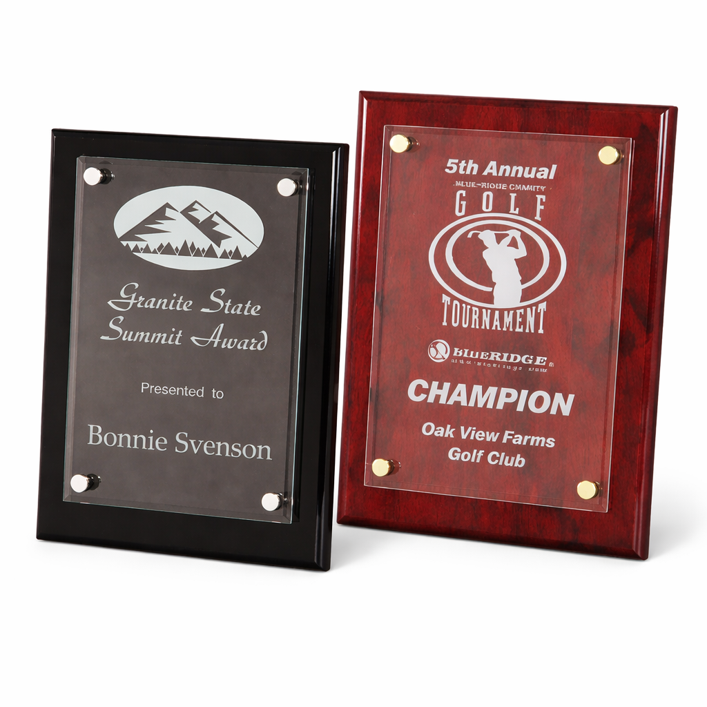 Floating Glass Piano Finish Recognition Plaque