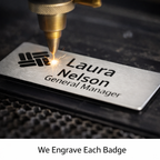 Custom Engraved Name Badges – Two-Tone Acrylic