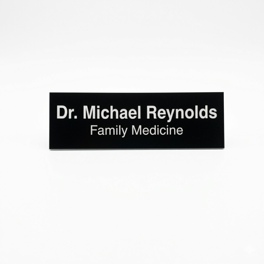 Custom Engraved Office Nameplates — Professional Name & Title Signs