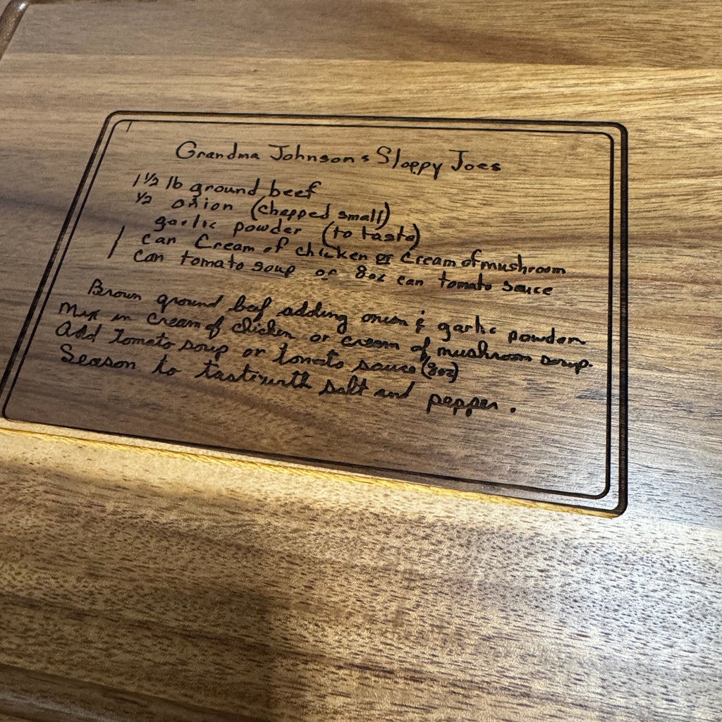 Custom Engraved Cutting Board | Personalized Acacia Wood Serving Board