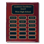 Piano Finish Perpetual Recognition Plaque | Lifetime Name Plate Updates
