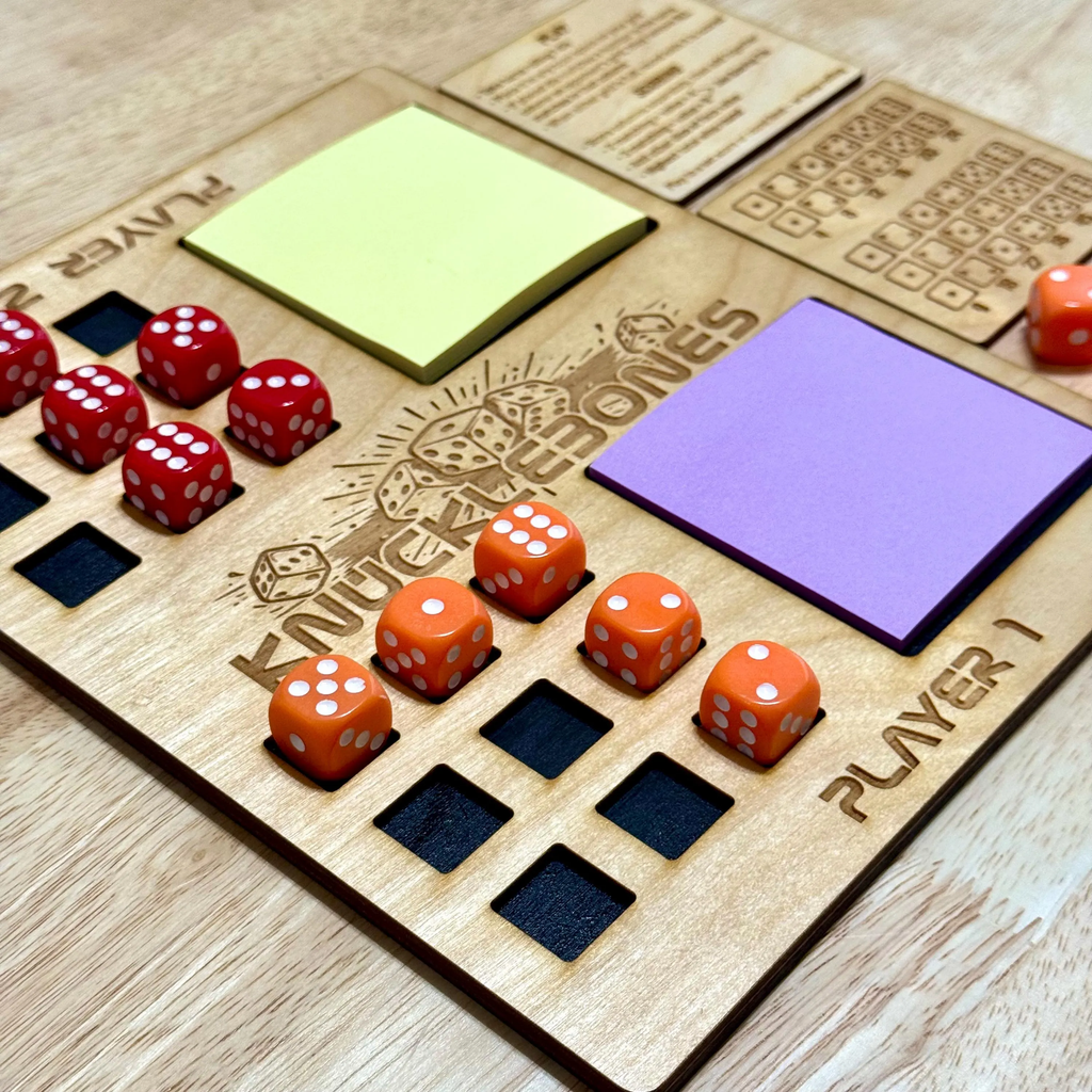 Knucklebones Wooden Dice Game Set – Tabletop Strategy Game