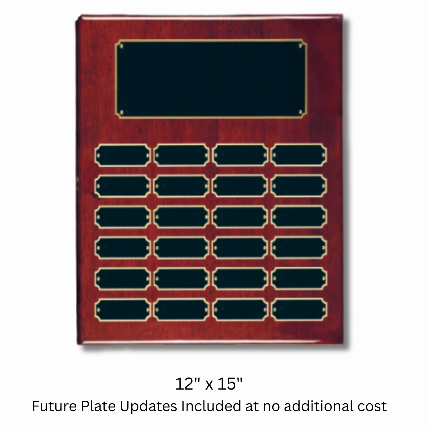 Piano Finish Perpetual Recognition Plaque | Lifetime Name Plate Updates